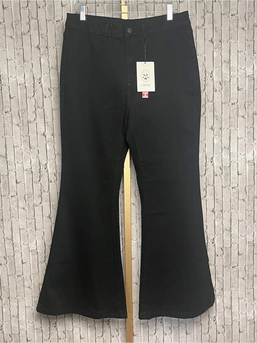 Cider Black High Waisted Bell Bottom Flare Jeans XL NWT Stretch